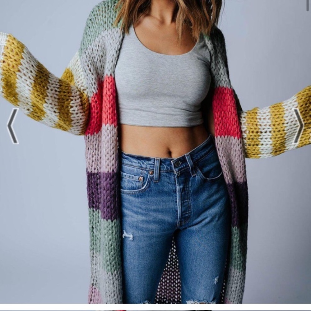 Clad and Cloth seize the day/running wild cardigan. NWT